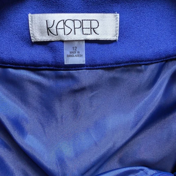 Kasper Blue Blazer and Skirt Set - Picture 8 of 11
